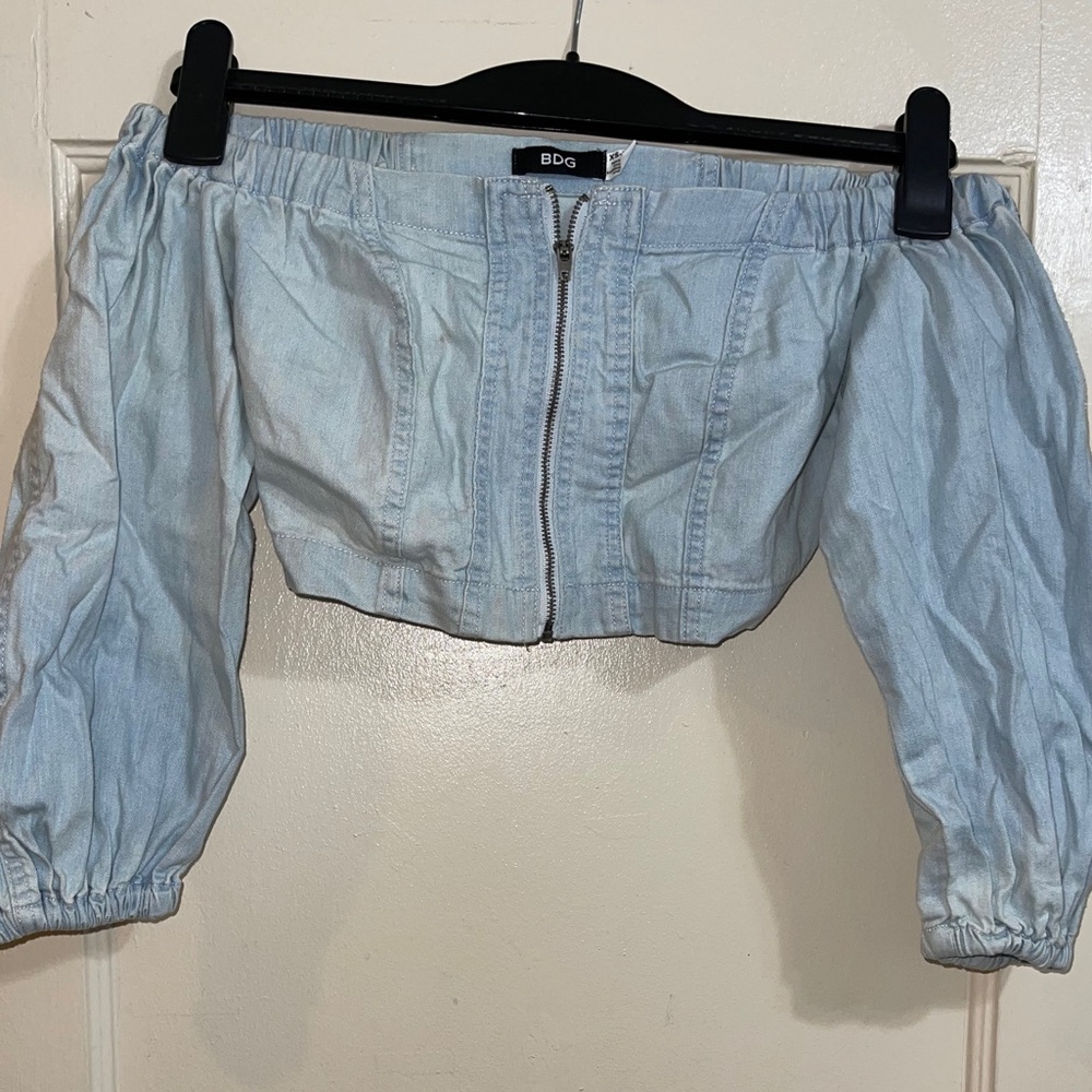 Urban Outfitters Off the Shoulder Denim Top